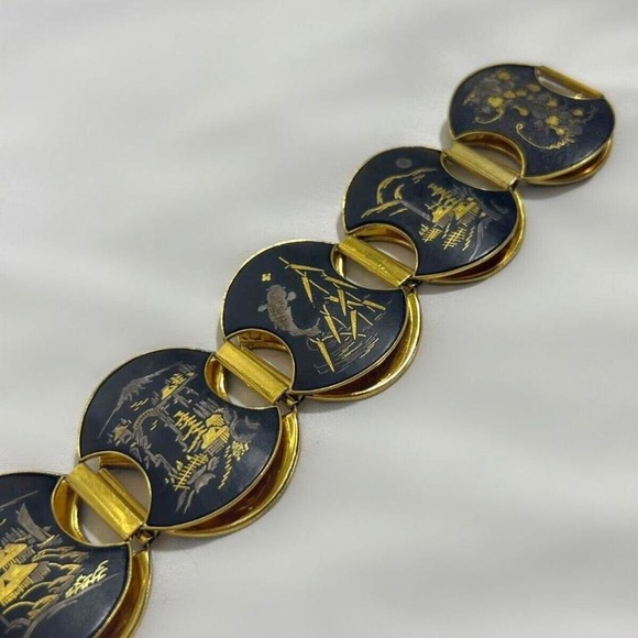 Antique Damascene Belt Inlaid with Gold and Silver Hand Engraved main image 4
